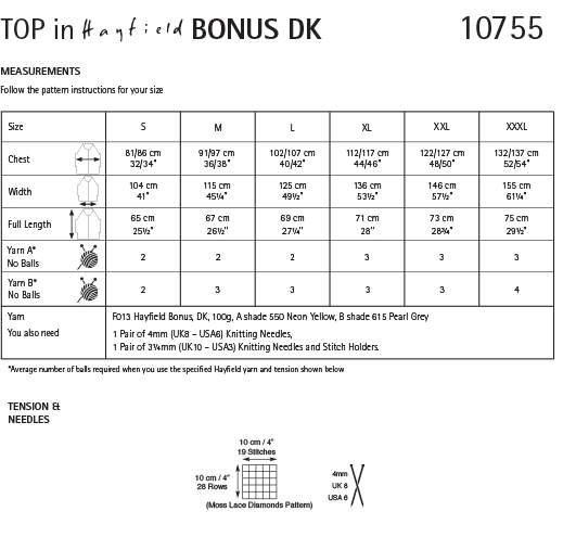 Glow & Go Top in Hayfield Bonus Dk - Image 2