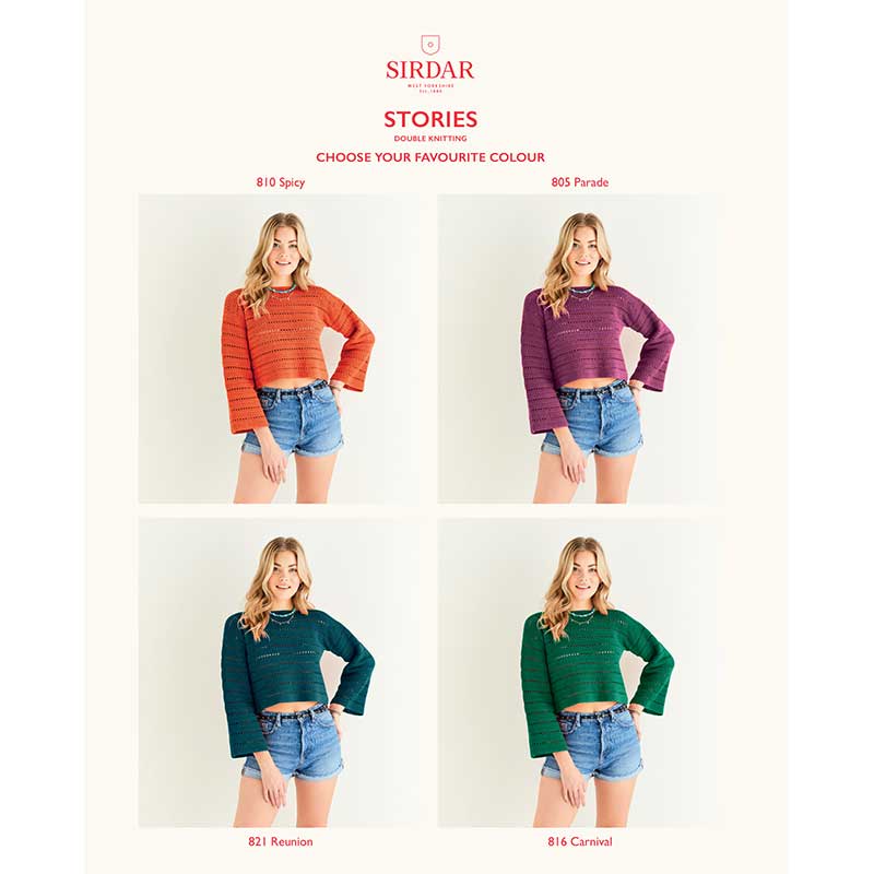 Encore Sweater in Sirdar Stories Dk - Image 3