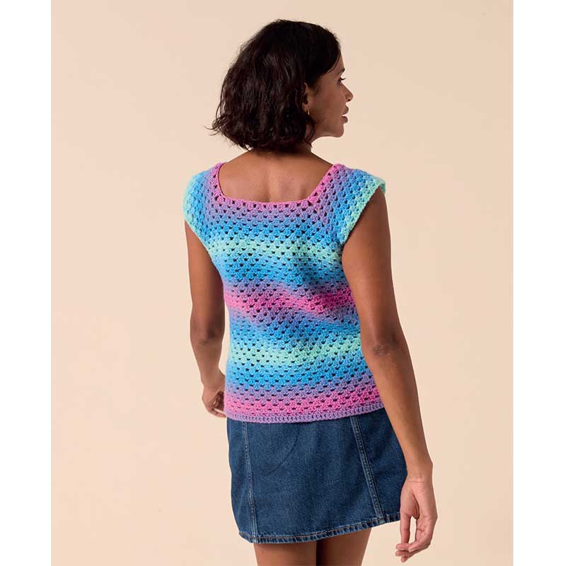 Grad Crochet Granny Square Vest in Sirdar Jewelspun Ombre Aran - Digital Version 10921 - Image 3