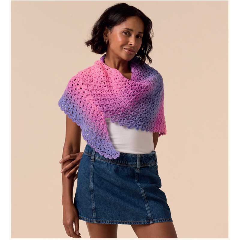 Gradiant Crochet Shawl in Sirdar Jewelspun Ombre Aran - Digital Version 10927 - Image 4