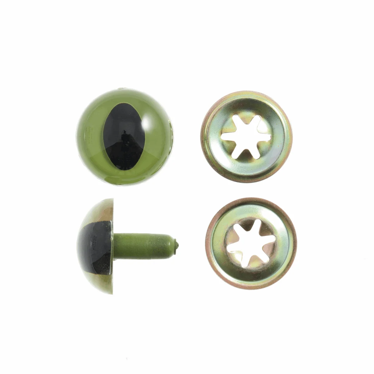 Green Cats Eyes - 15mm