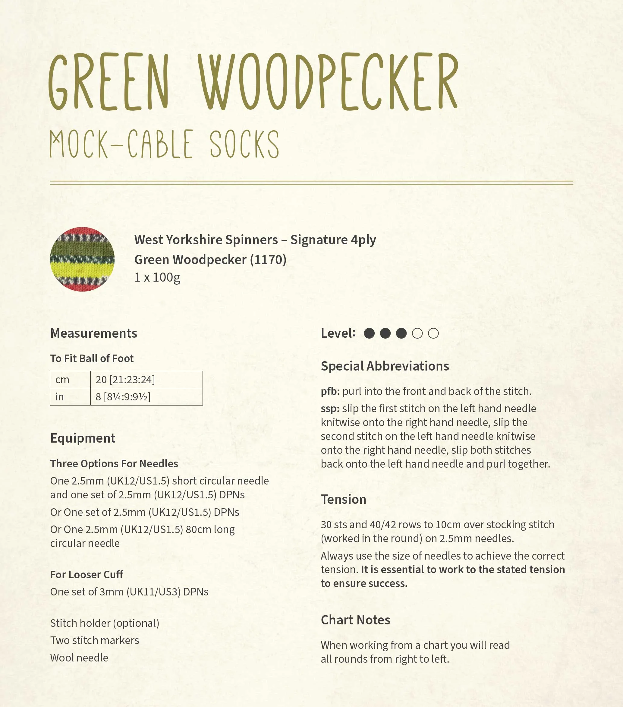 Green Woodpecker Mock-Cable Socks in WYS Signature 4ply by Winwick Mum - Digital Pattern DBP0295 - Image 2
