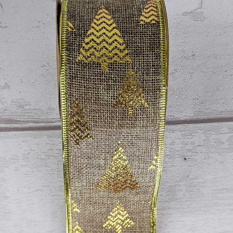 Groves Wire Edge Christmas Ribbon: 2.7m x 63mm - Image 4