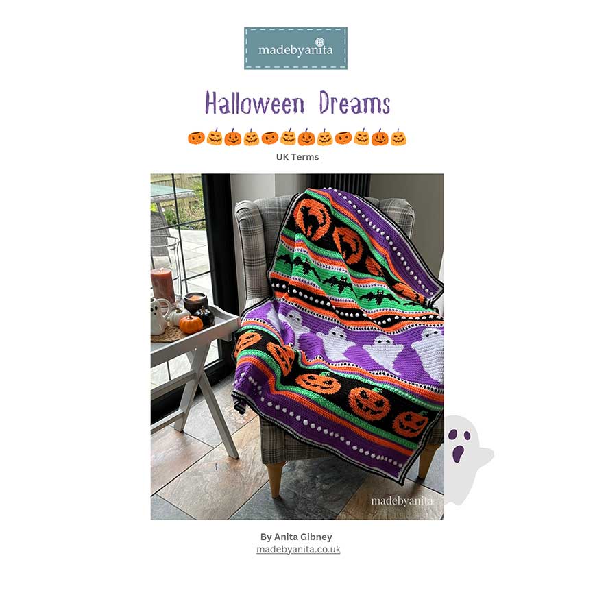Halloween Dreams Blanket Pattern Booklet by Anita Gibney