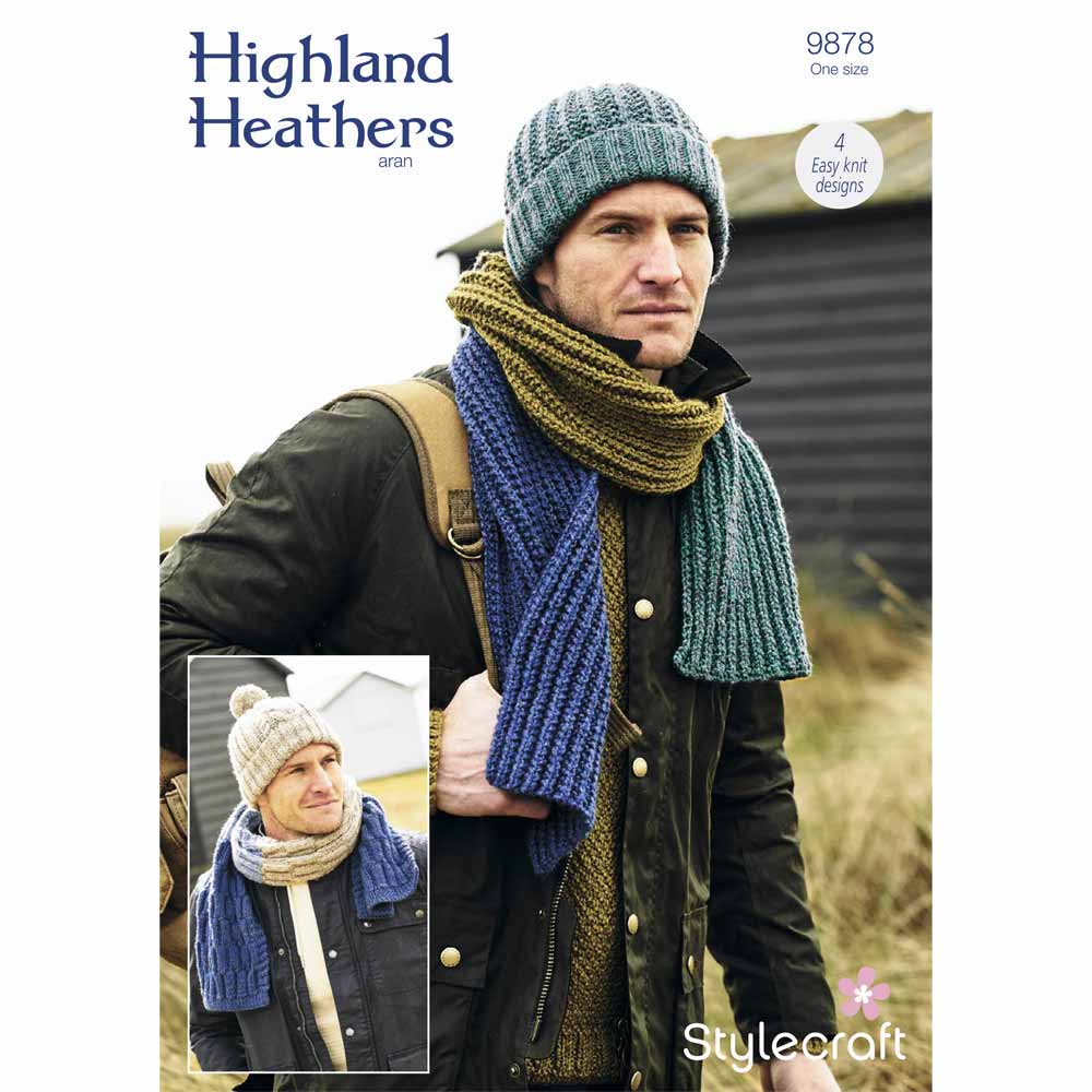 Hat and Scarves in Stylecraft Highland Heathers Aran