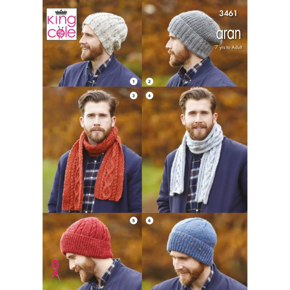 Hats and Scarves in King Cole Aran
