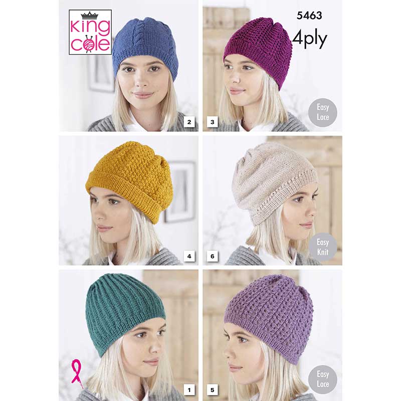 Hats in King Cole Merino Blend 4ply