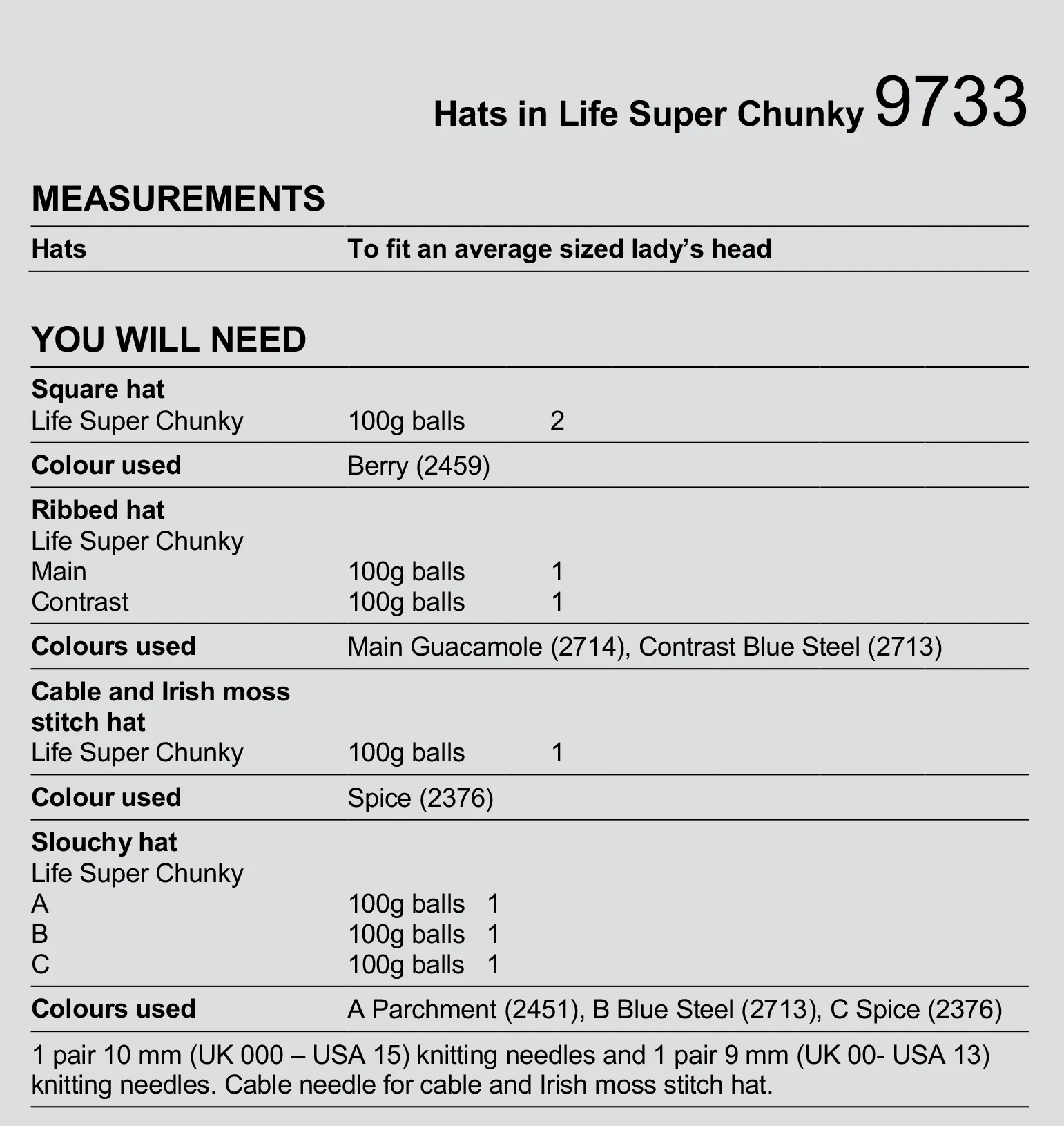 Hats in Stylecraft Life Super Chunky - Image 2