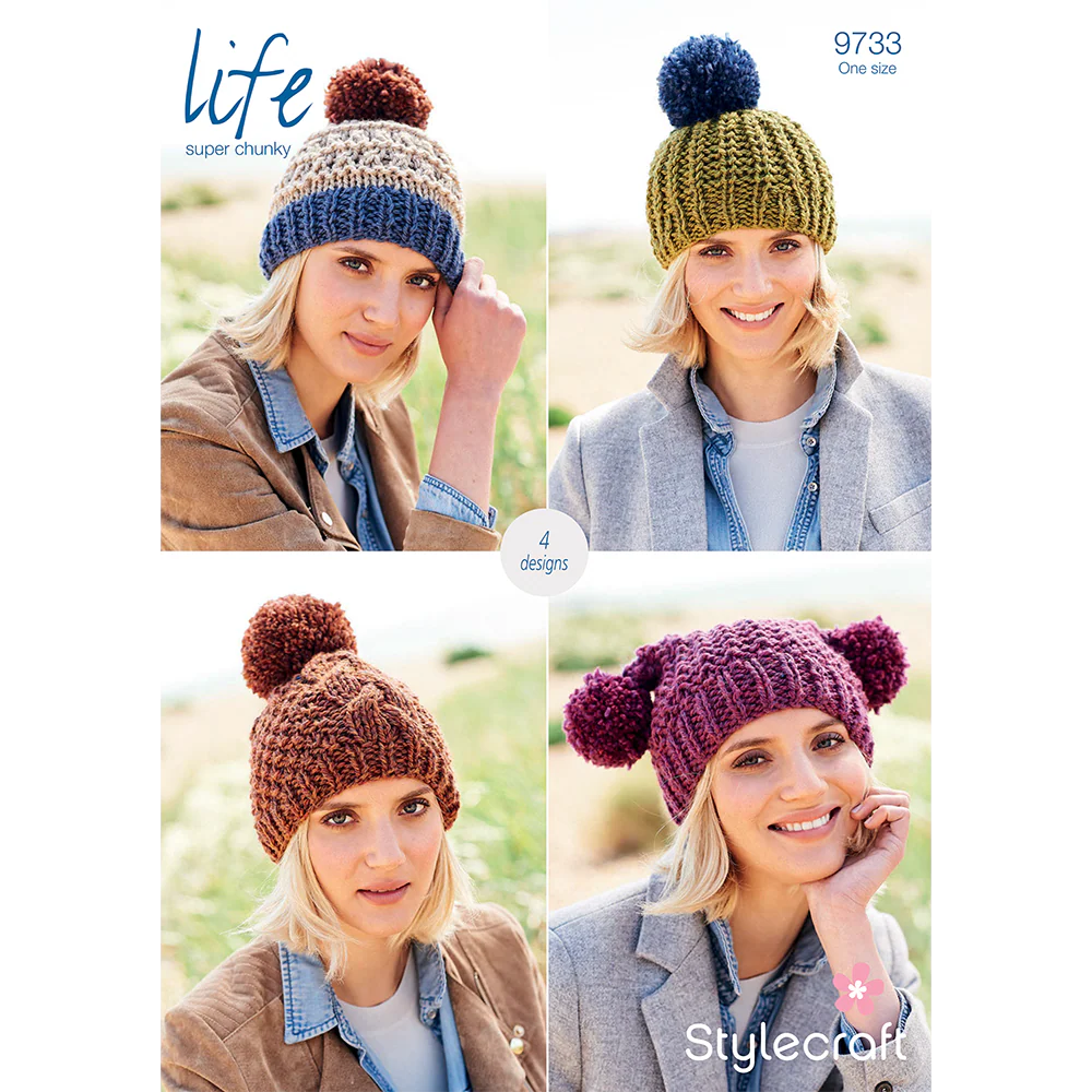 Hats in Stylecraft Life Super Chunky - Digital Version 9733