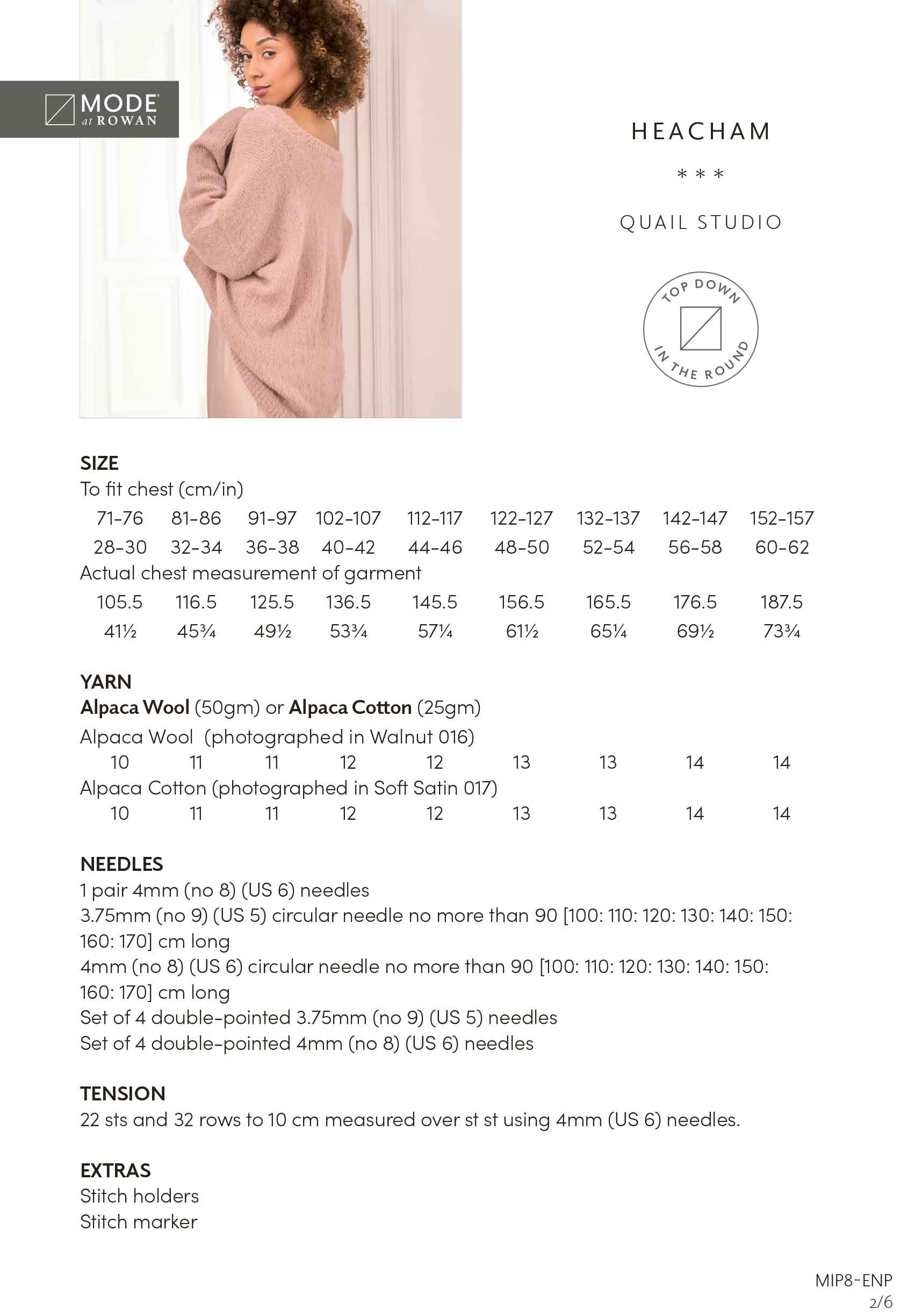 Heacham in Mode at Rowan Alpaca Wool or Alpaca Cotton - MIP8-M - Image 2