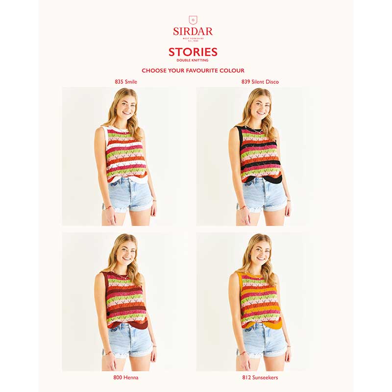 Headliner Stripe Vest in Sirdar Stories Dk - Image 3