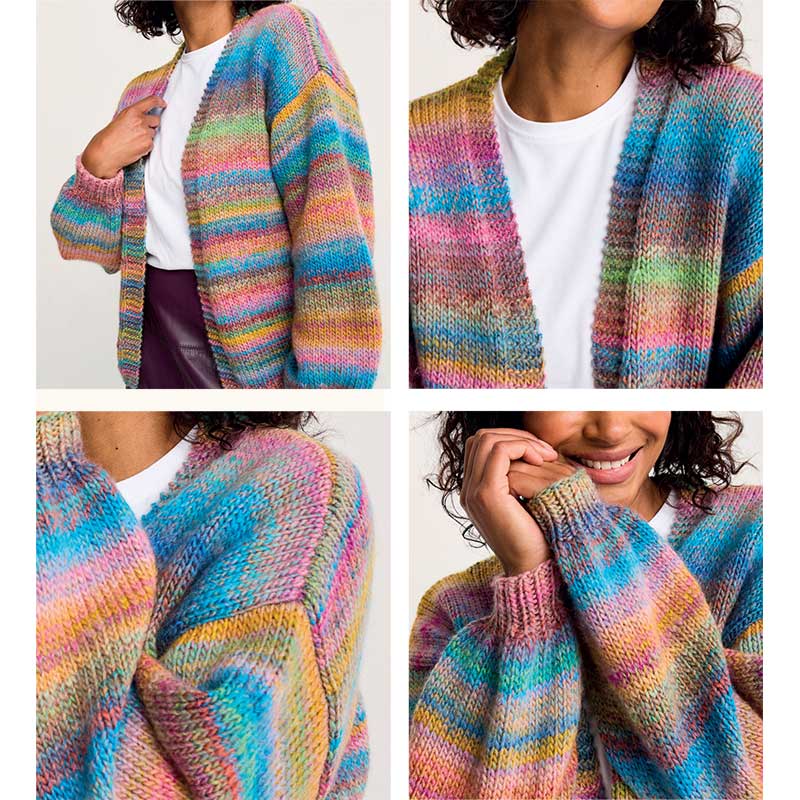 Healing Crystal Cardigan in Sirdar Jewelspun Chunky With Wool 10801 - Image 3