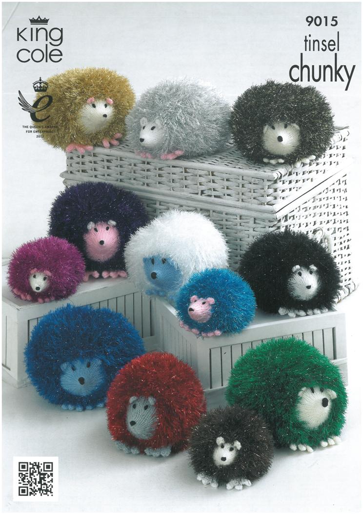 Hedgehogs in King Cole Tinsel Chunky and King Cole Dollymix Dk