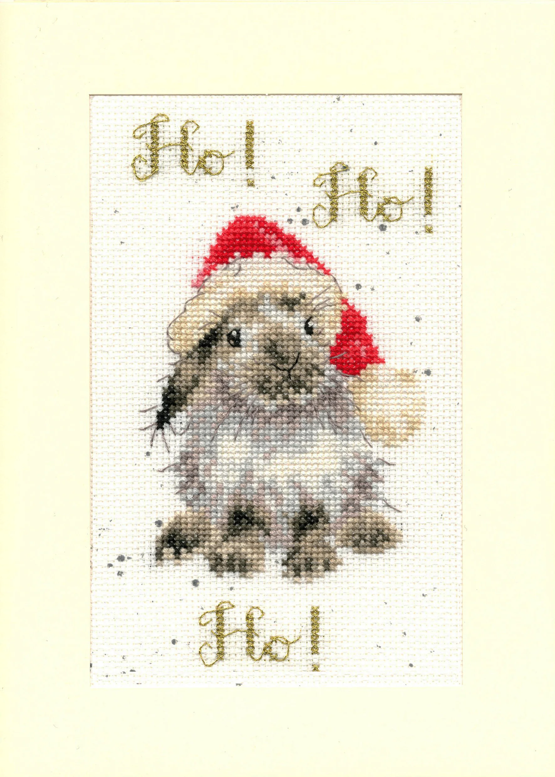 Ho Ho Ho! Christmas Card Cross Stitch Kit