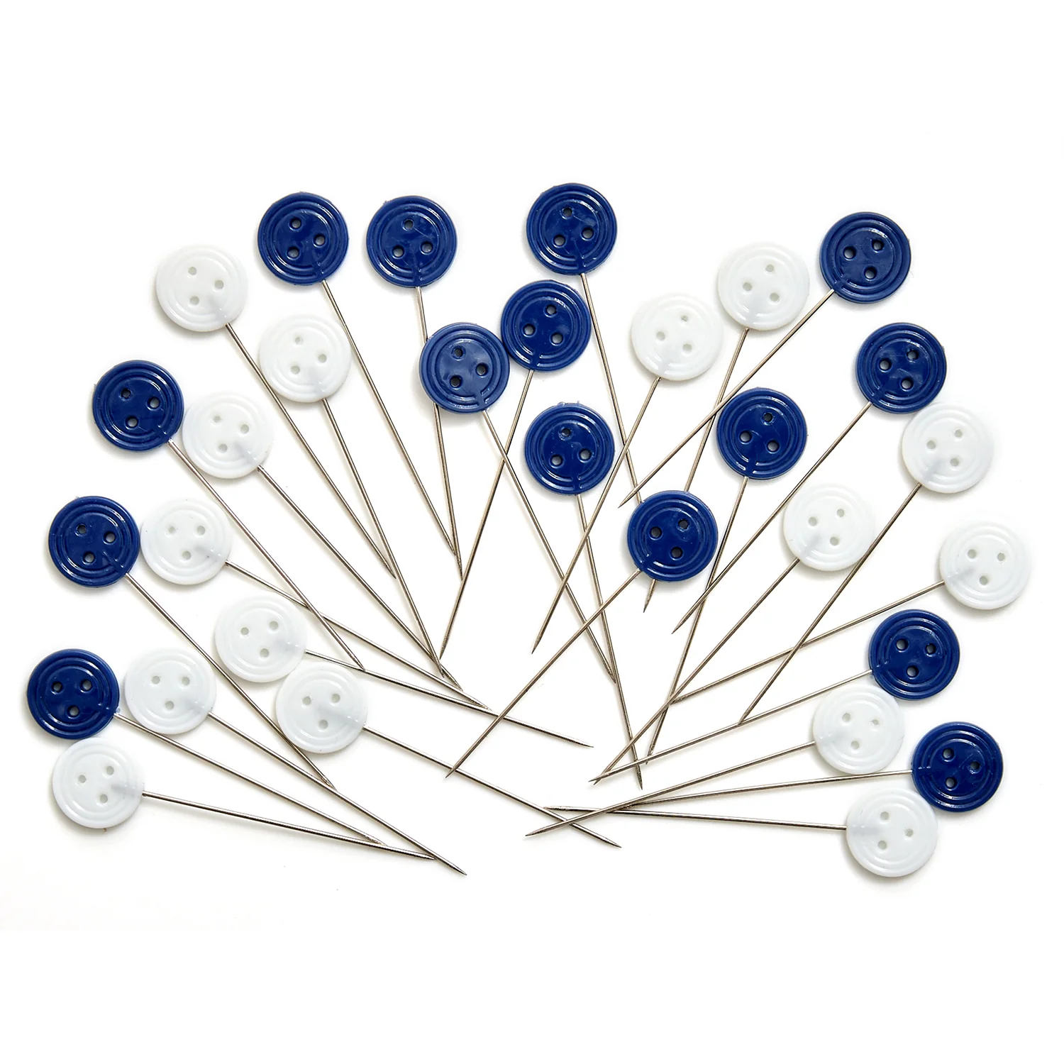 Hobby Gift Button Head Pins In Jar 30 Pieces - Woodblock Floral - Image 3