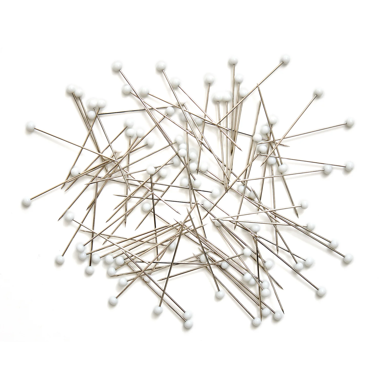 Hobby Gift Glass Head Pins In Jar 95 Pieces - Woodblock Floral - Image 3