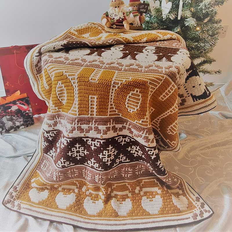 HoHoHo Blanket CAL - Sepia in Stylecraft Special Dk - by Rosina Plane - Image 2