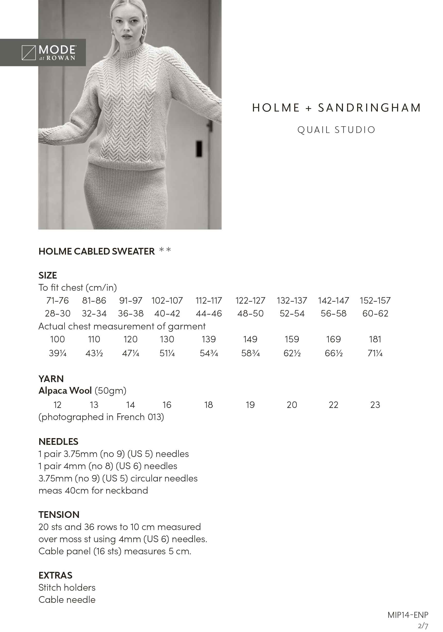 Holme & Sandringham in Mode at Rowan Alpaca Wool - Digital Version MIP14-M - Image 2