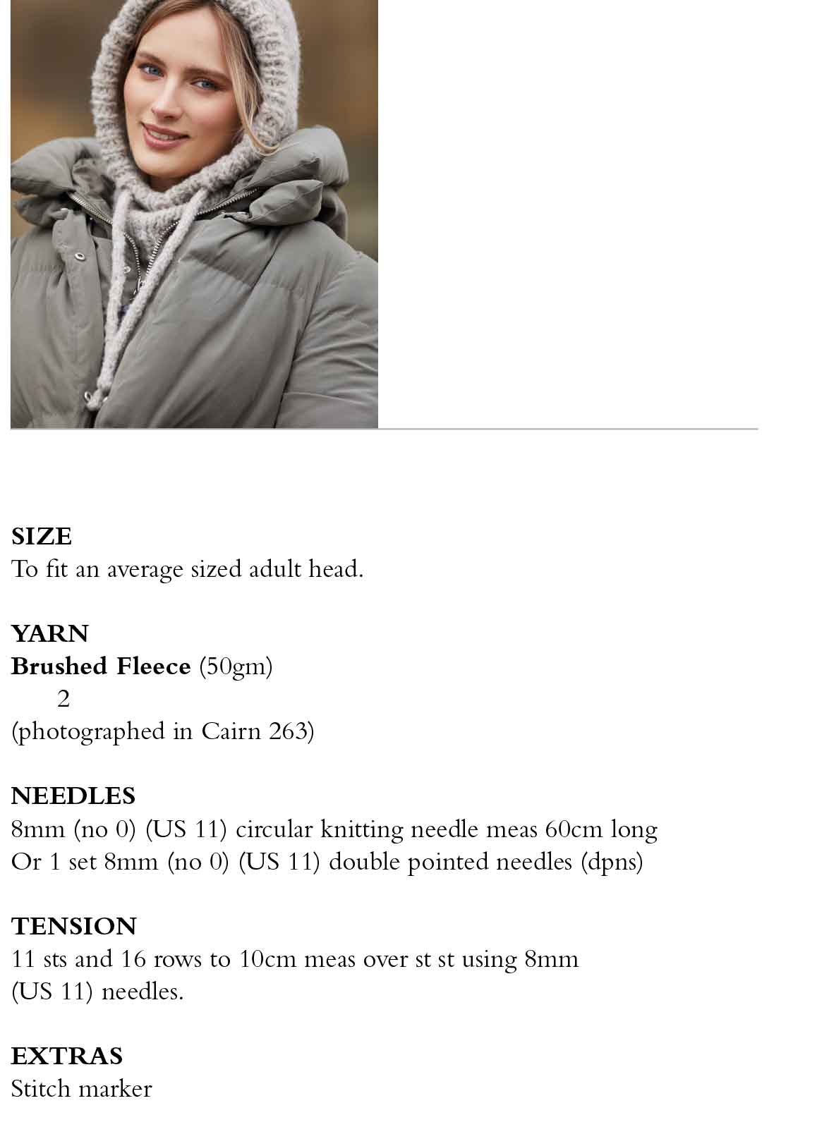 Hood in Rowan Brushed Fleece - Digital Version RTP008-00006 - Image 2