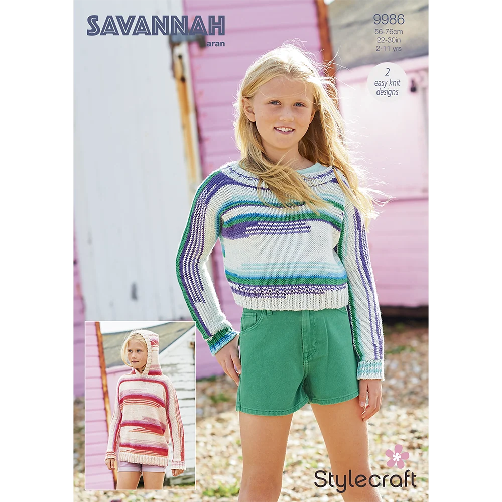 Hoodie and Sweater in Stylecraft Savannah Aran - Digital Version 9986