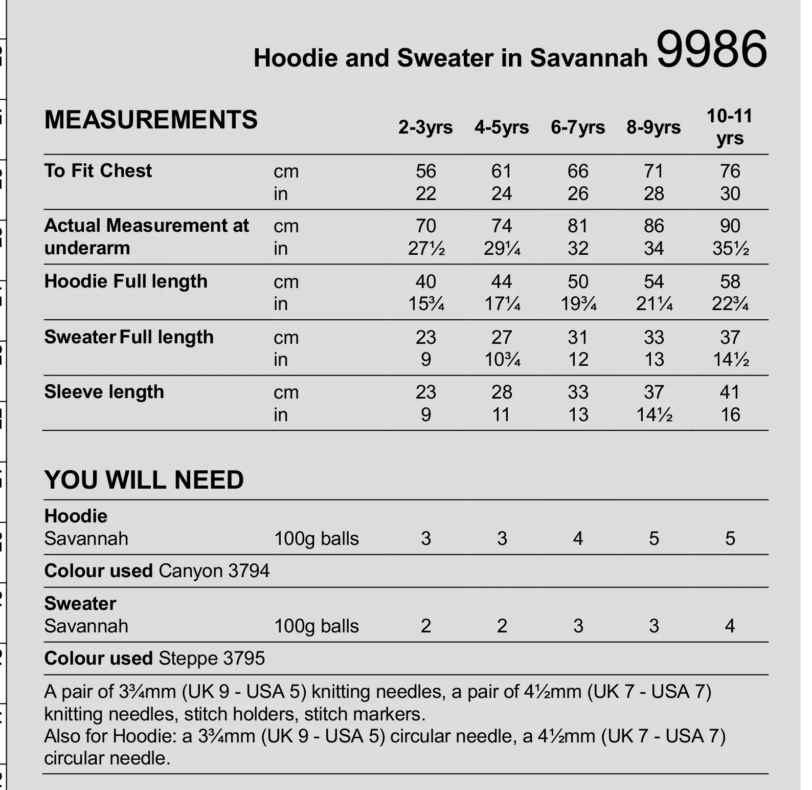 Hoodie and Sweater in Stylecraft Savannah Aran - Digital Version 9986 - Image 2