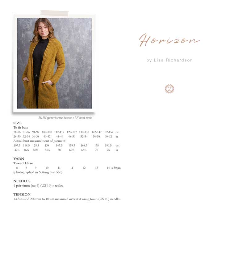 Horizon Cardigan in Rowan Tweed Haze - Digital Version - Image 2