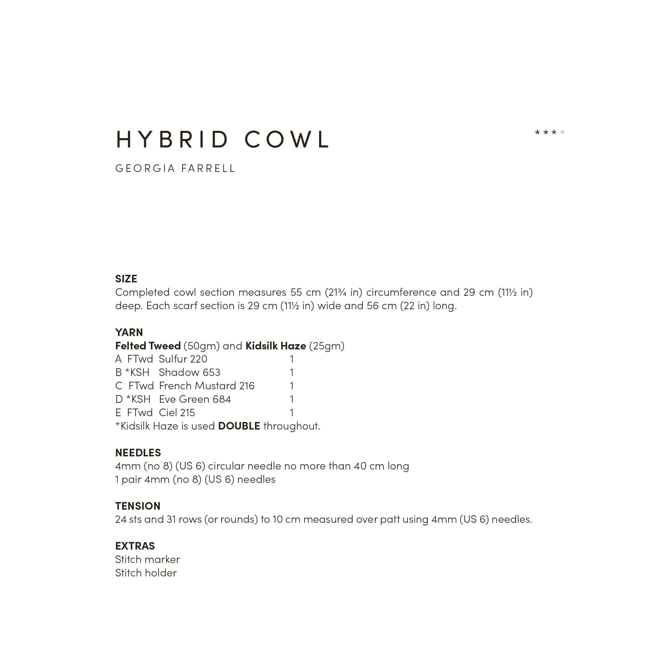 Hybrid Cowl in Rowan Kidsilk Haze and Felted Tweed - Digital Version RTP009-0006 - Image 2