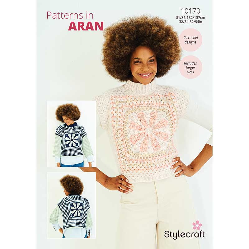 Crochet Sweater and Tank Top in Stylecraft Serene Aran and Grace Aran - Digital Version 10170