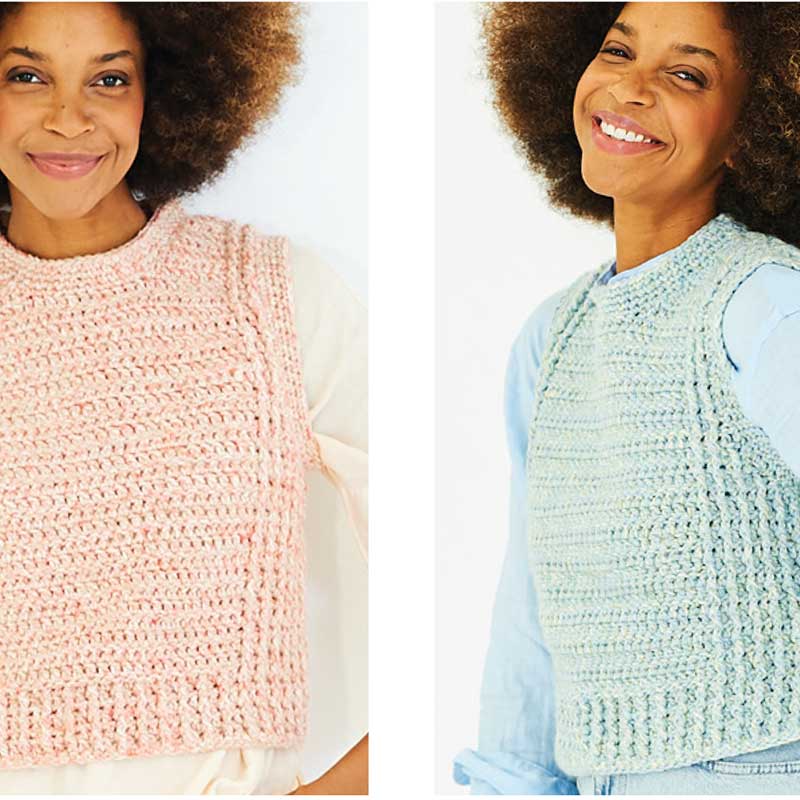 Crochet Tank Tops in Stylecraft Serene Aran and Grace Aran - Image 3