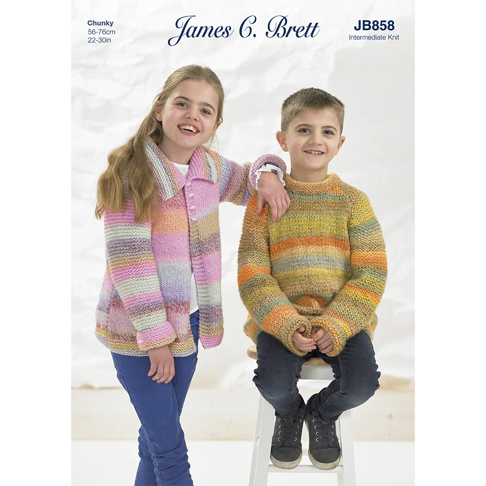 Jacket and A Line Jacket in James C Brett Marble Chunky