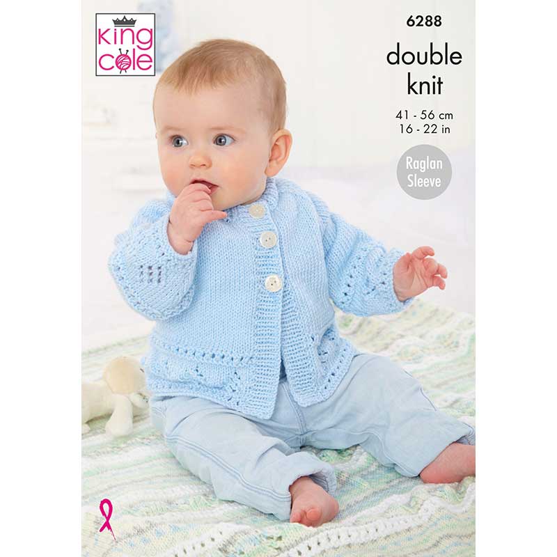 Jacket, Cardigan and Blanket knitted in King Cole Cherish DK and Cherished DK