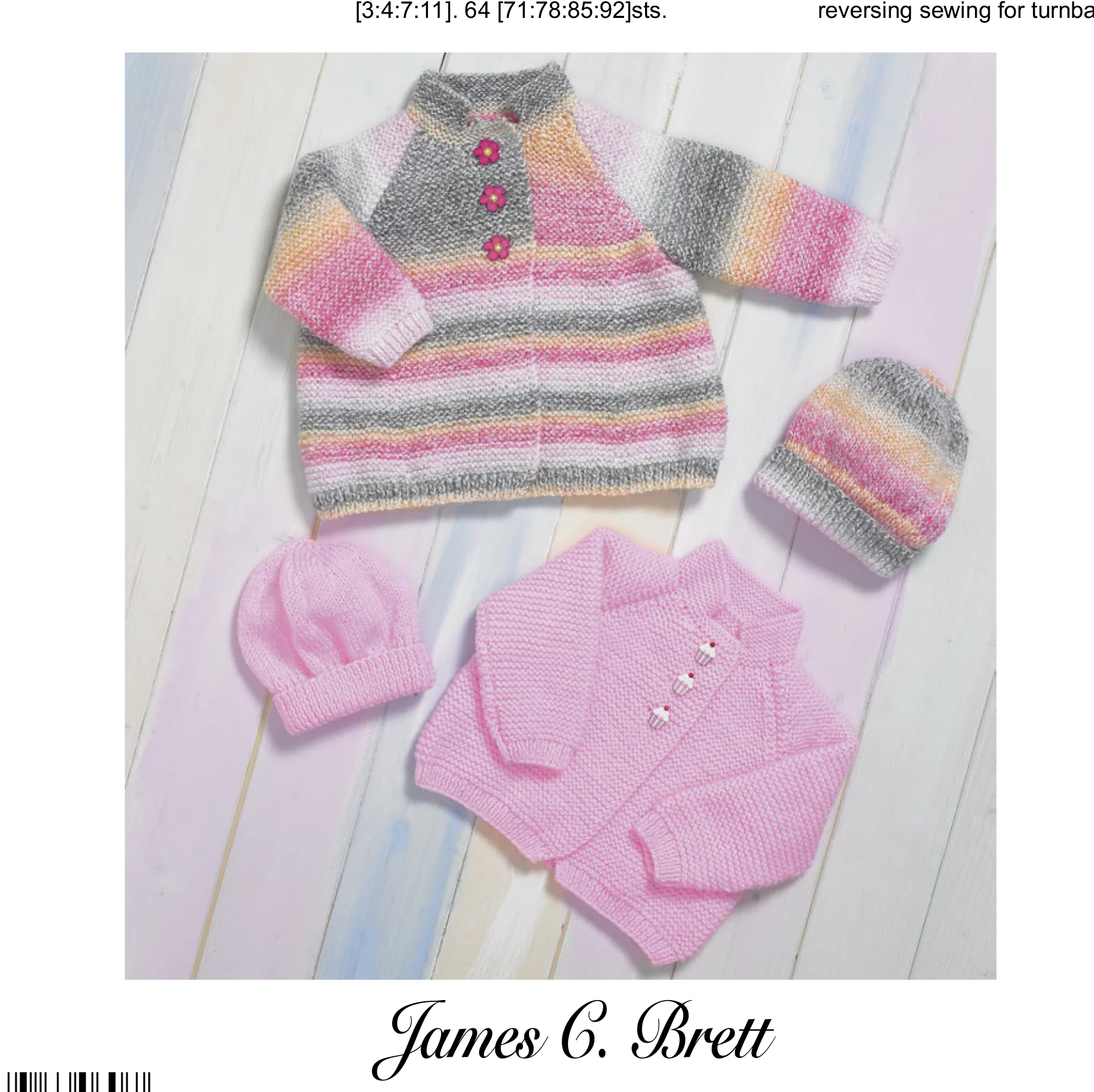 Jacket Cardigan and Hat in James C Brett Baby Marble Dk - Image 3