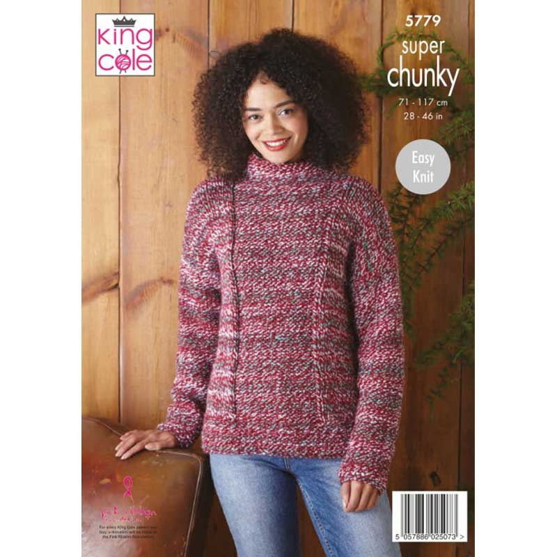 Jacket & Sweater Knitted in King Cole Christmas Super Chunky - Image 3