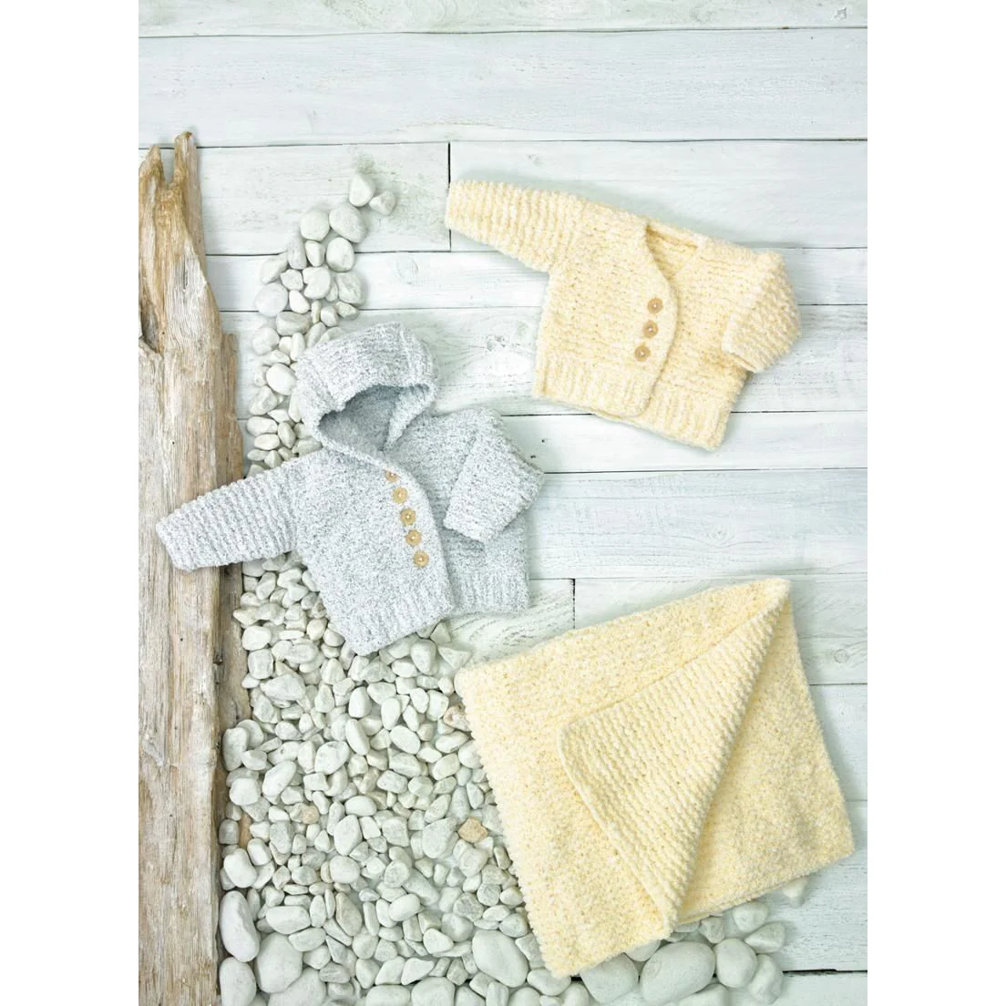 Jackets and Blanket in James C Brett Baby Velvet Chunky JB696