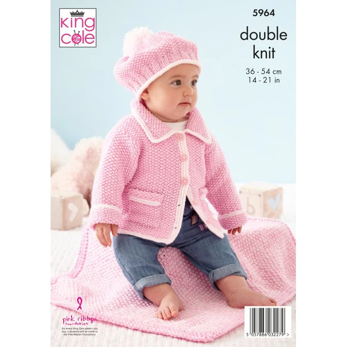 Jackets, Hat, Leggings And Blanket Knitted in King Cole Cherished DK - Image 3