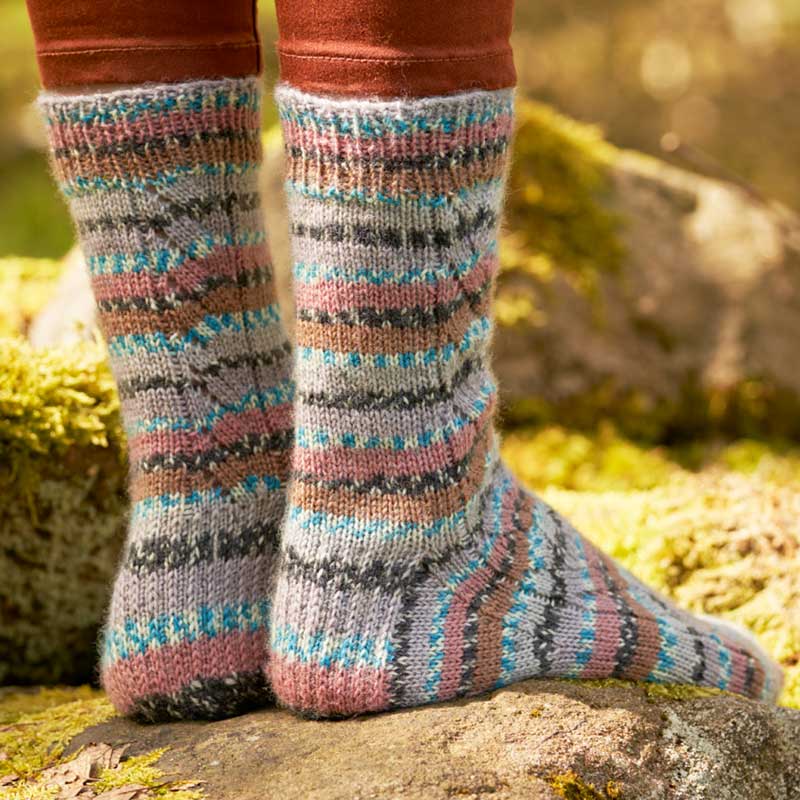 Jay Eyelet Socks in WYS Signature 4ply by Winwick Mum - Digital Pattern DBP0297 - Image 4