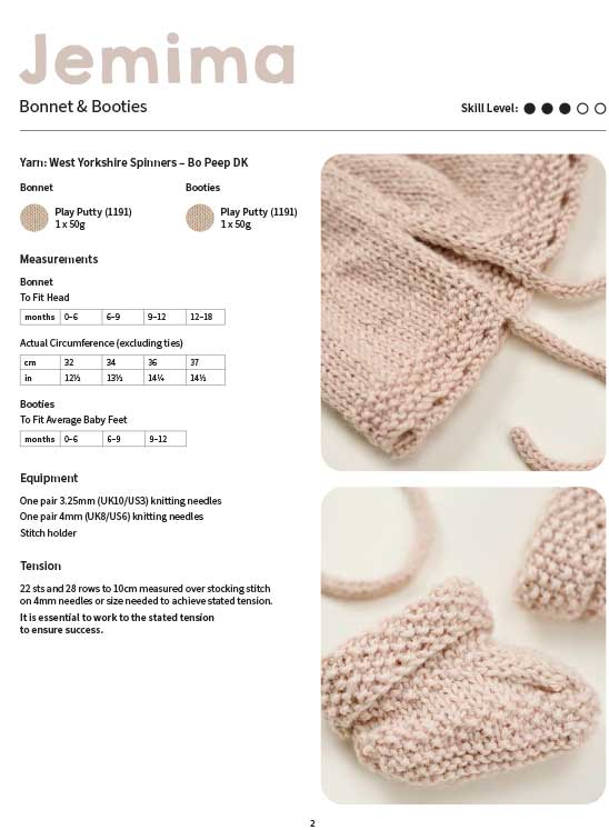 Jemima & Jeremy Hats & Booties in West Yorkshire Spinners Bo Peep Dk - Digital Version WYS1000329 - Image 2