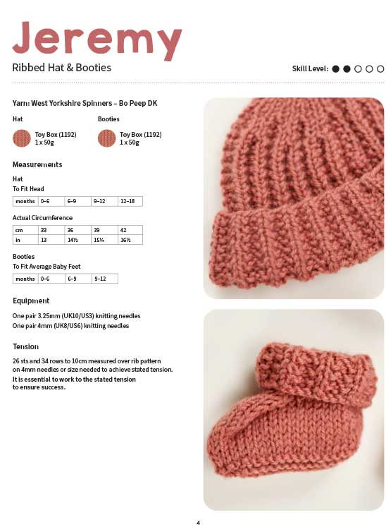 Jemima & Jeremy Hats & Booties in West Yorkshire Spinners Bo Peep Dk - Digital Version WYS1000329 - Image 3