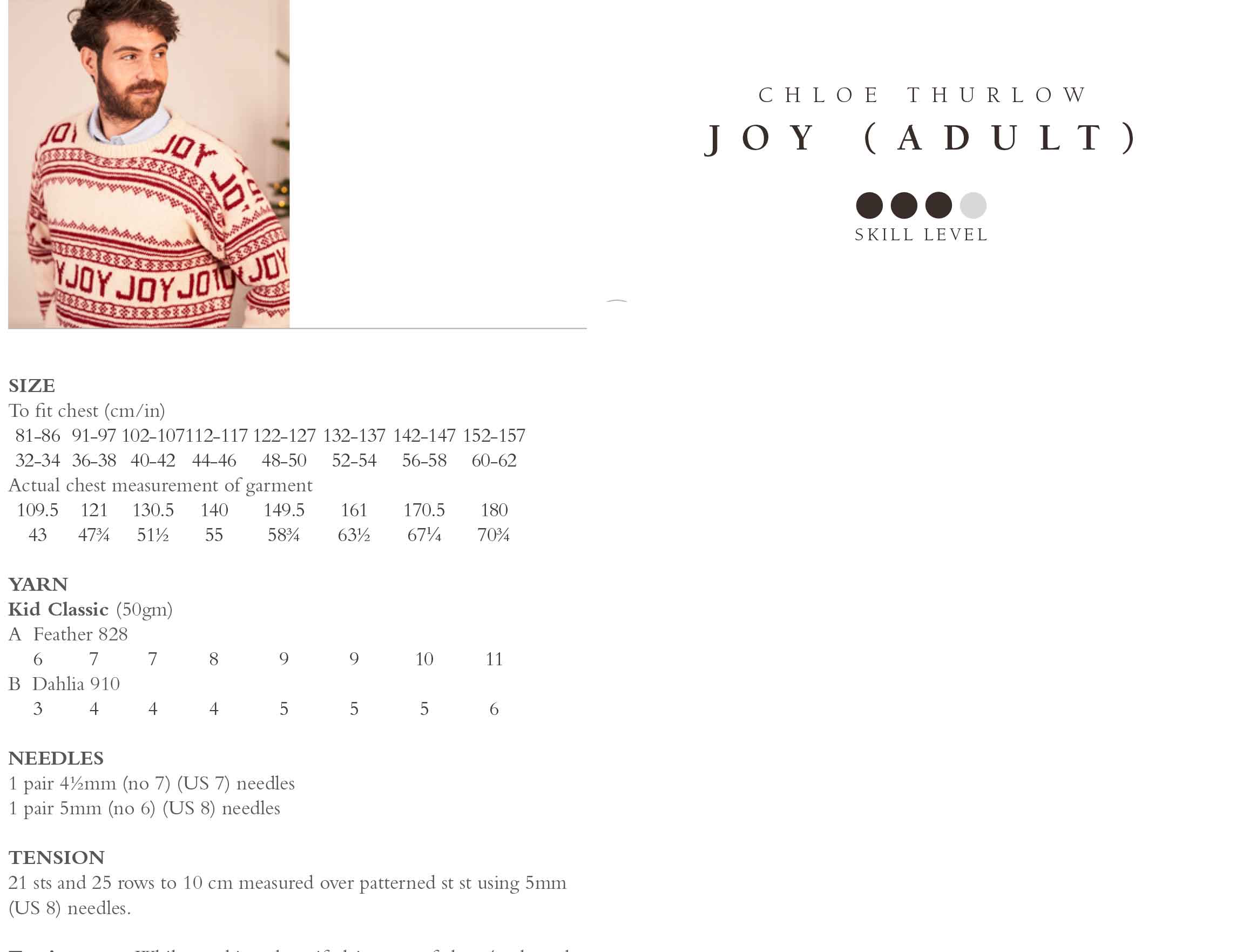 Joy Sweater (Adult) in Rowan Kid Classic - Digital Version ROWEB-04048 - Image 2