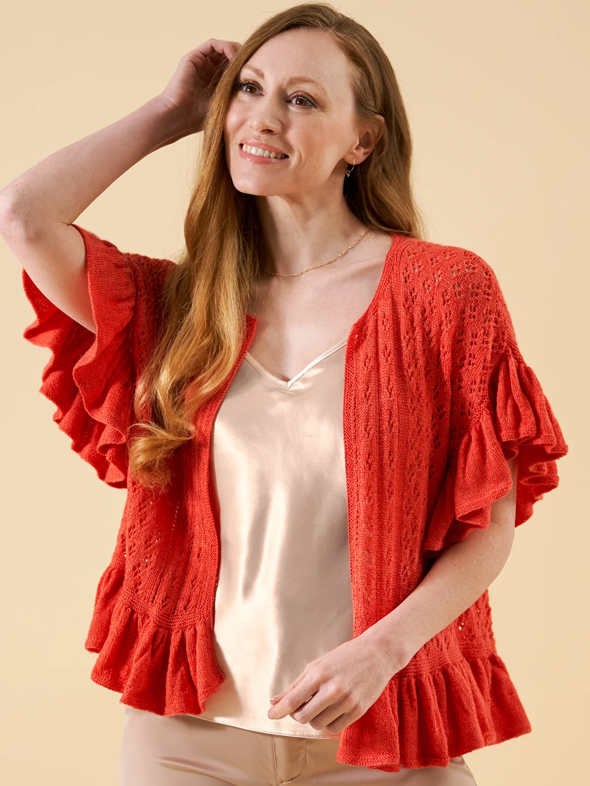 Juliana Tulip Lace Ruffle Top and Cardigan in West Yorkshire Spinners Exquisite Lace - Digital Version DBP0273 - Image 3
