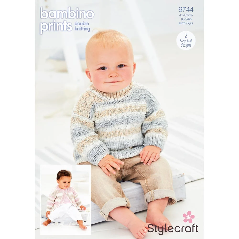 Jumper and Cardigan in Stylecraft Bambino Prints DK