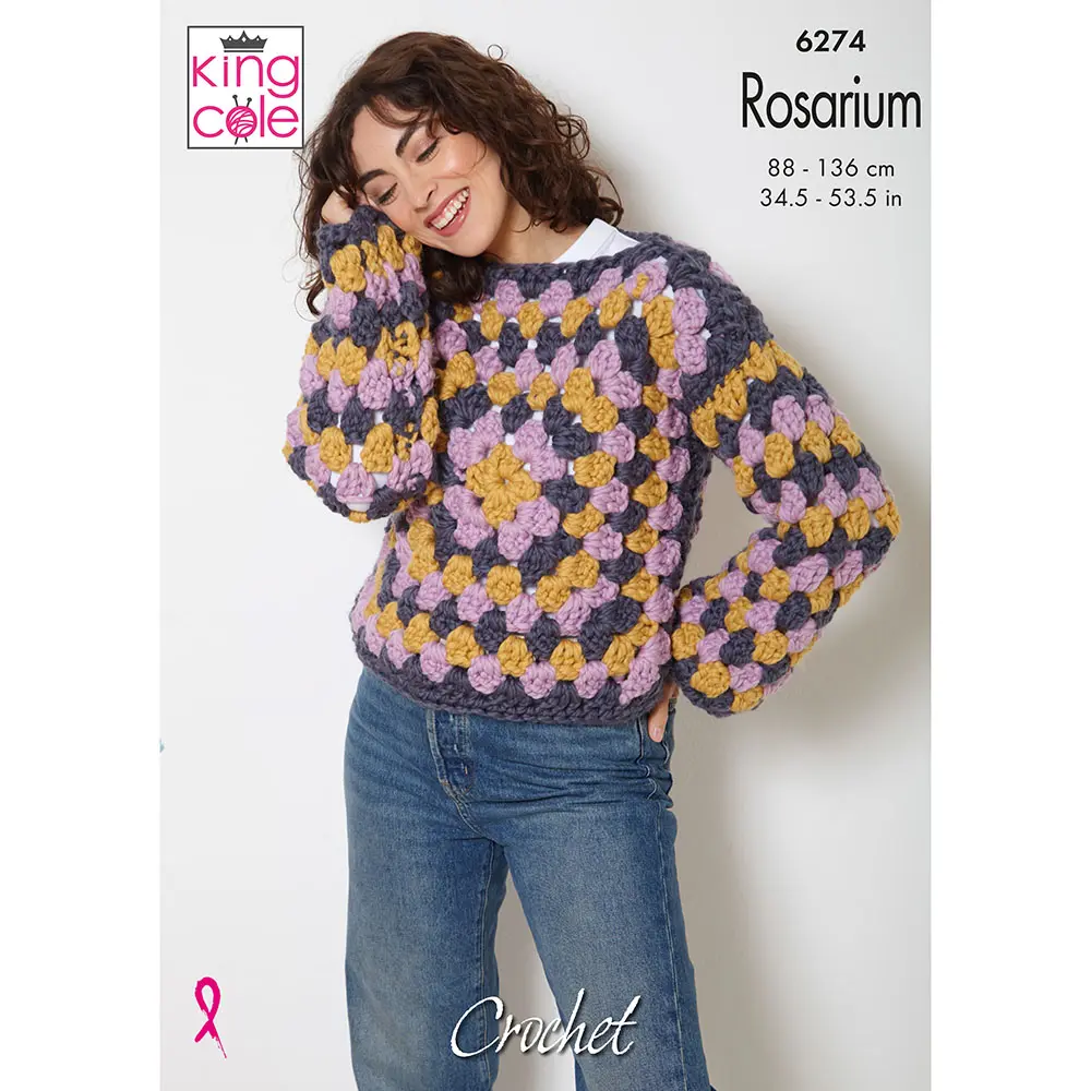 Jumper & Slipover Crocheted in King Cole Rosarium Mega Chunky