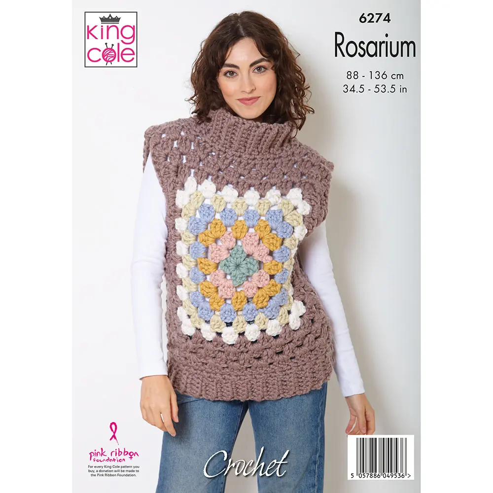 Jumper & Slipover Crocheted in King Cole Rosarium Mega Chunky - Image 3