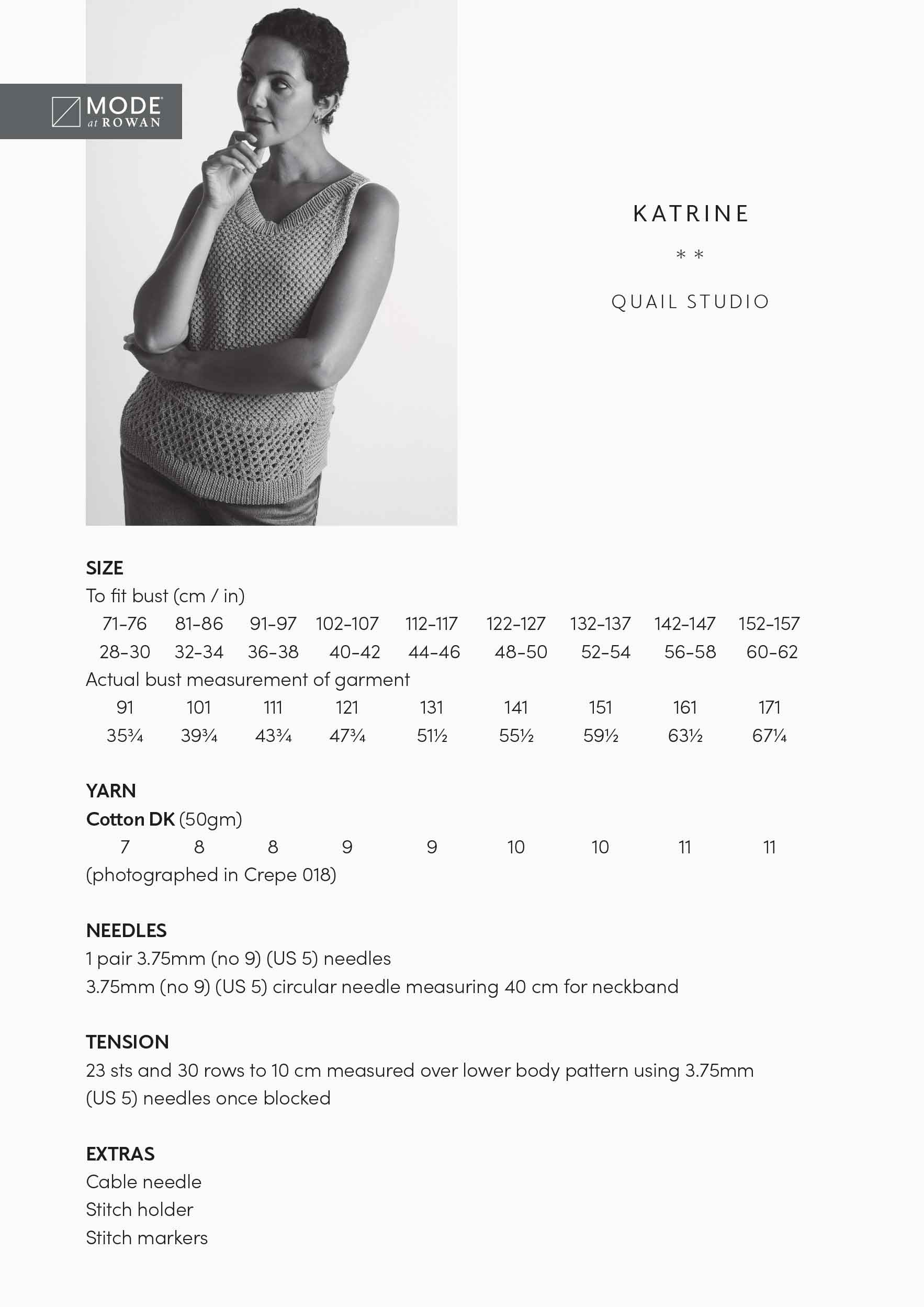 Katrine in Mode At Rowan Cotton Dk - MIP50-M - Image 2