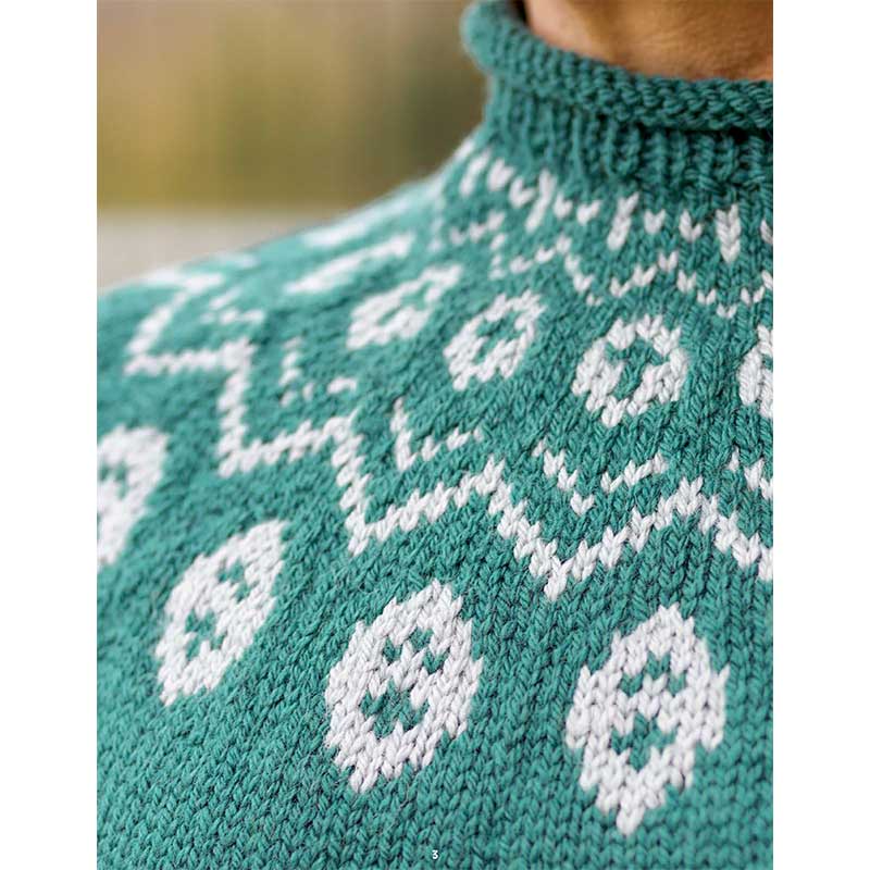 Keira Colourwork Capelet in West Yorkshire Spinners The Croft Aran - Image 3