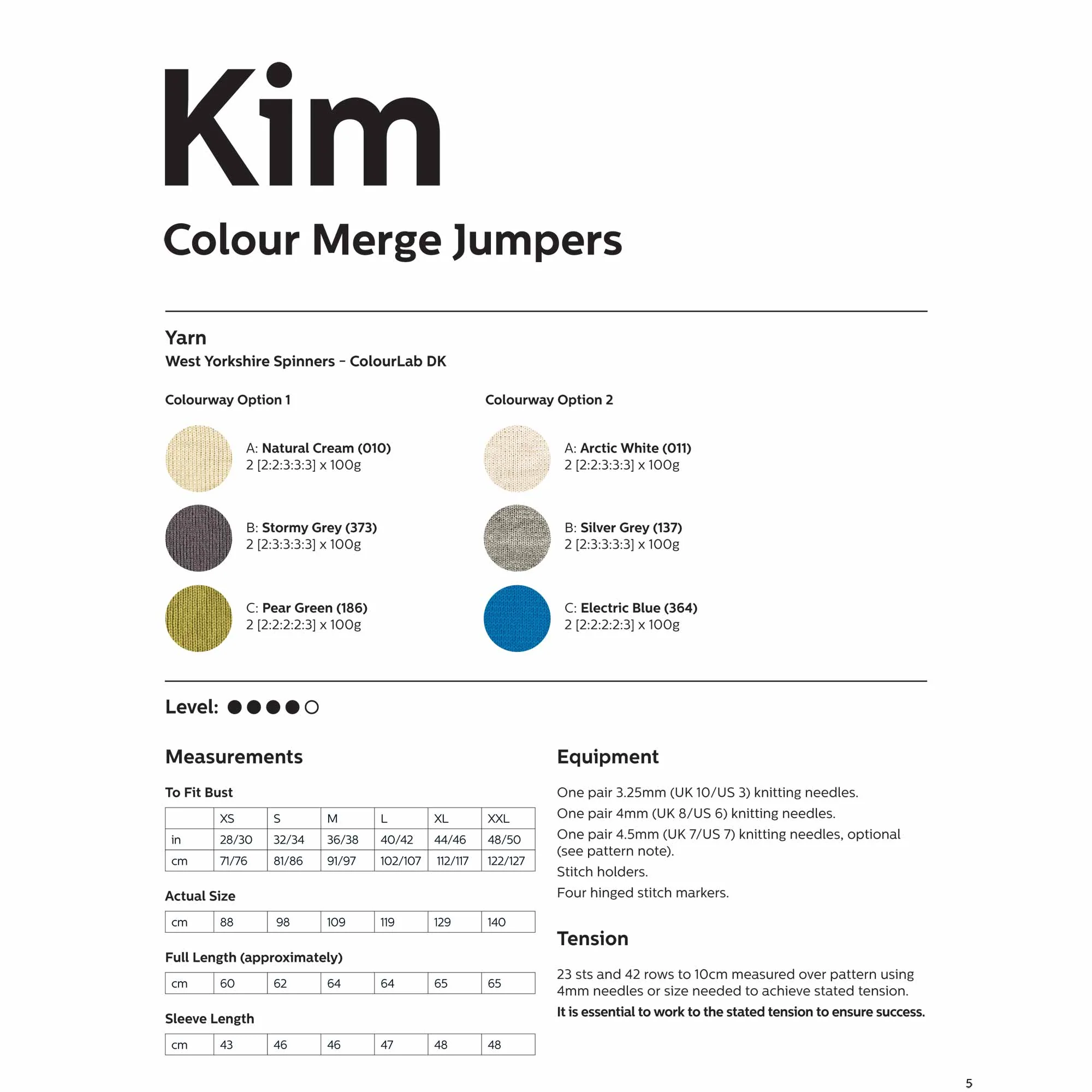 Kim Colour Merge Jumper in West Yorkshire Spinners ColourLab - Digital Version DPB0147 - Image 3