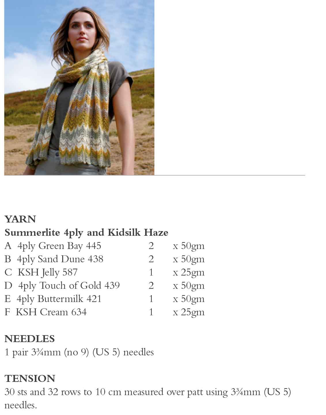 Kirkin Scarf in Rowan Summerlite 4ply & Kidsilk Haze - Digital Version Kirkin-ENP - Image 2