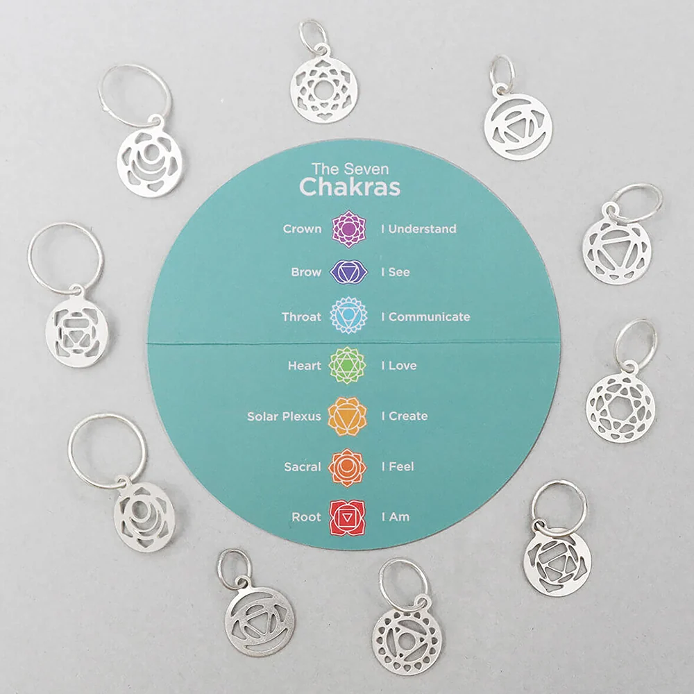 KnitPro The Mindful Collection: Stitch Markers: Chakra: Sterling Silver Plated - Image 2