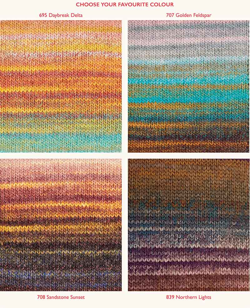 Knitted Bias Blanket in Sirdar Jewelspun Aran - Image 2
