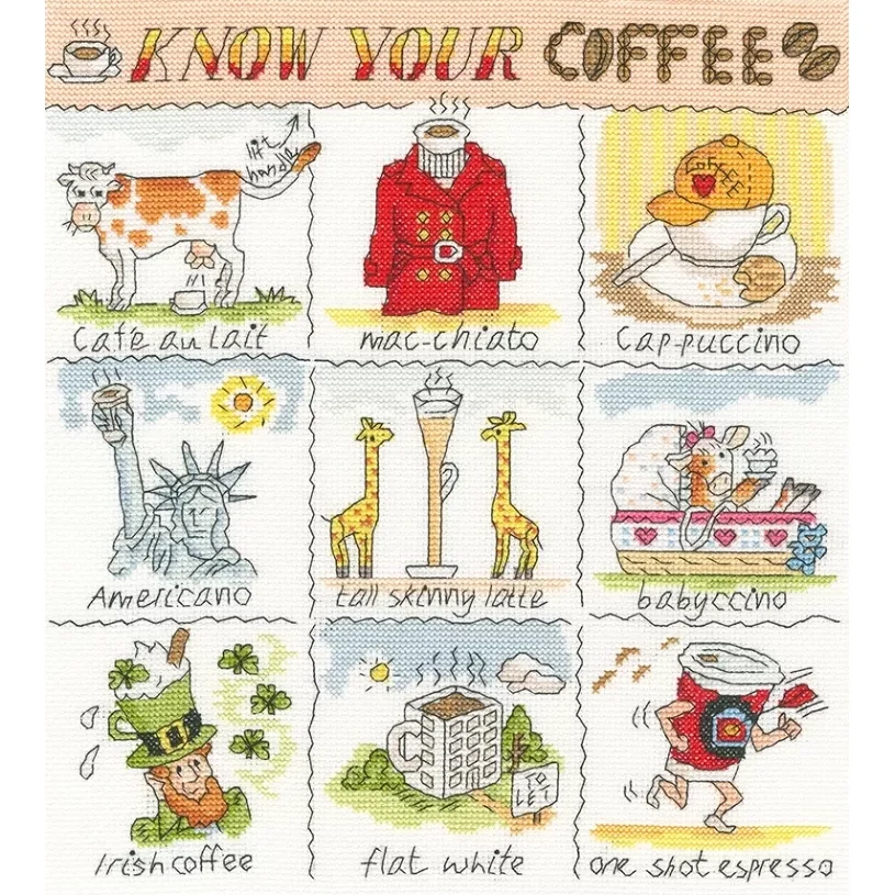 Know Your Coffee - Bothy Threads Cross Stitch Kit